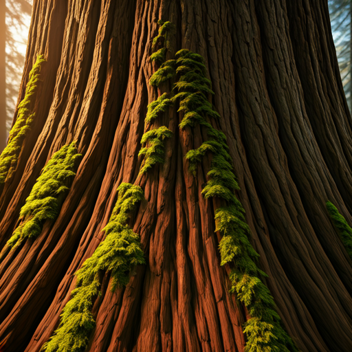 Close up of redwood moss