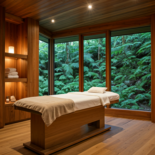 Luxury spa overlooking the forest
